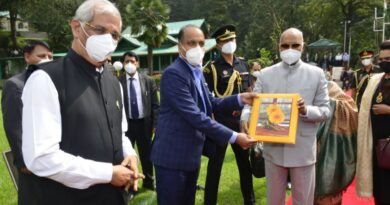 President accorded warm send off in Shimla HIMACHAL HEADLINES
