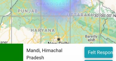 3.9magnitude earthquake jolt Mandi HIMACHAL HEADLINES