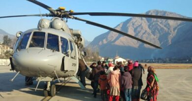 IAF Helicopter conducting rescue operation in Pangi Valley HIMACHAL HEADLINES