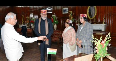 Union Jal Shakti Minister of State calls on Governor HIMACHAL HEADLINES