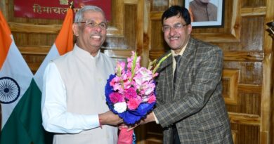 VC Sardar Patel University calls on Governor HIMACHAL HEADLINES
