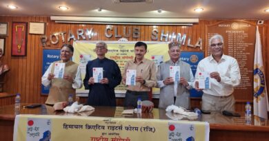 S.R. Harnot's novel Nadi Rang Jaisi Ladki launched by two eminent writers  HIMACHAL HEADLINES