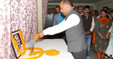 CM pays tribute to late Rakesh Babli HIMACHAL HEADLINES