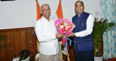CM Congratulates Governor on completing one year's term HIMACHAL HEADLINES