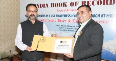 State-wide Awareness Programme on GST enters in India Book of Records HIMACHAL HEADLINES
