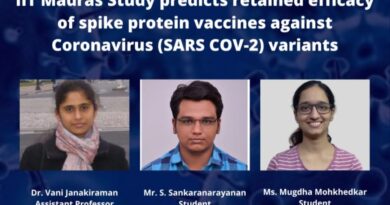 IIT Madras Study predicts retained efficacy of spike protein vaccines against Coronavirus (SARS COV-2) variants HIMACHAL HEADLINES