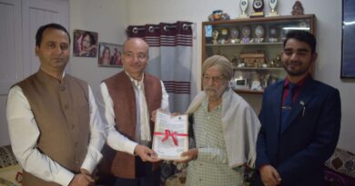 CEO Honours 103 years old Voter, Releases Brown Bear Mascot for voter awareness & wild life conservation HIMACHAL HEADLINES
