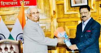 Kuldeep Singh Rathore paid a courtesy call to the Governor of Himachal HIMACHAL HEADLINES
