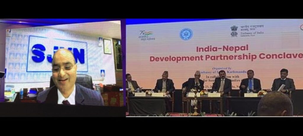 N.L Sharma addressing session on Strengthening Cross-border Connectivity for mutual benefit at India-Nepal Development Partnership Conclave HIMACHAL HEADLINES