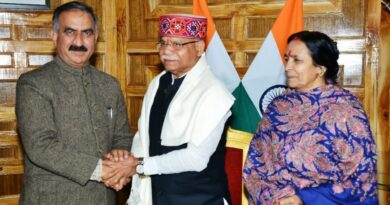 Warm welcome accorded to new Governor of Himachal , to take oath on 18th February HIMACHAL HEADLINES