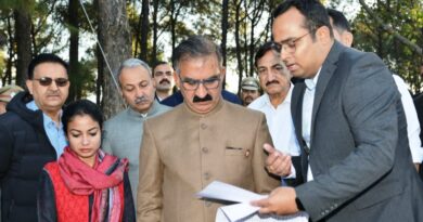 Reviewing heliport site documents at Salasi in Hamirpur HIMACHAL HEADLINES
