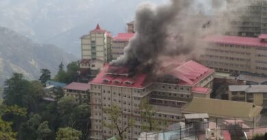 A massive fire broke out at the New OPD Block of IGMC Shimla HIMACHAL HEADLINES