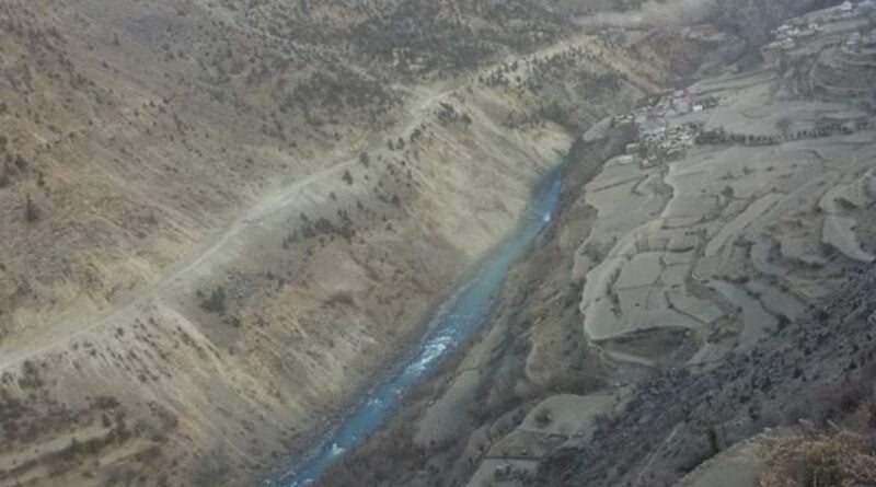 Fertile arable land washed away by inflated Chandrabhaga river in Lahaul and Spiti HIMACHAL HEADLINES