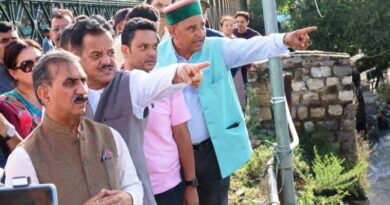CM Sukhu visited flood-hit areas of district Kullu and conducted an aerial survey as well HIMACHAL HEADLINES