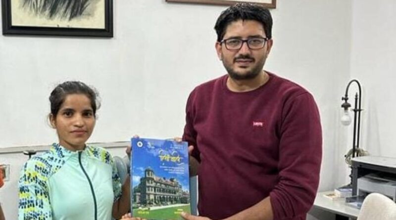 Asha Malviya from MP visited Advance Studies Shimla, She is on a pan India cycle tour creating awareness about women's safety & empowerment HIMACHAL HEADLINES