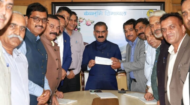 Chairman State Cooperative Bank donates 7.06 crore towards ARK on behalf of Bank HIMACHAL HEADLINES