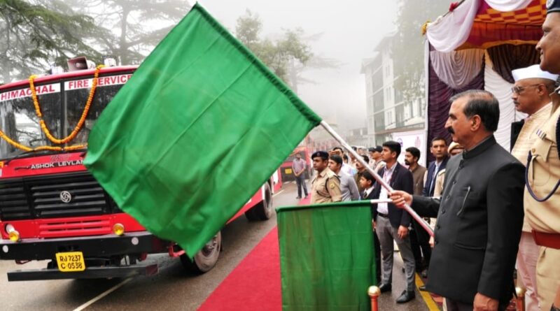 Sukhu flags off 10 hi-tech fire tenders, allocation of Rs. 1.60 crore for additional fire equipments HIMACHAL HEADLINES