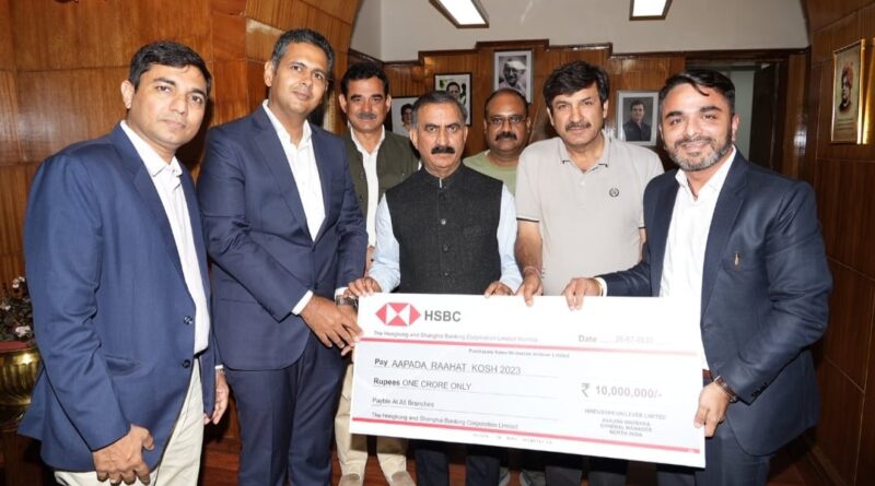 HUL donates Rs. one crore towards  CM Relief Fund HIMACHAL HEADLINES