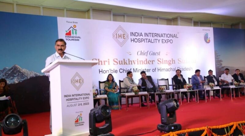 Sukhu invites the hospitality sector to invest in Himachal- Participates in 'India International Hospitality Expo'-2023  HIMACHAL HEADLINES