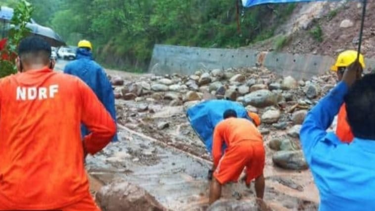 65 trapped persons , including a child , rescued from flooded Beas by NDRF in Dharamshala HIMACHAL HEADLINES