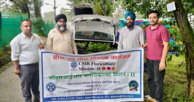 CSIR-IHBT Palampur under CSIR Floriculture Mission-II distributed 2.15 lakh Chrysanthemum to farmers HIMACHAL HEADLINES
