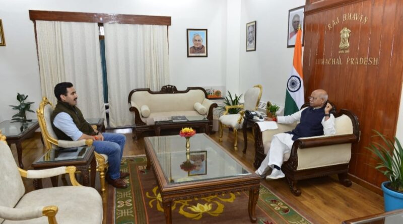 Vikramaditya meets Governor Shukla HIMACHAL HEADLINES