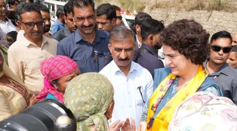 CM Sukhu expresses gratitude to Priyanka Gandhi for writing to the PM for declaring  the calamity as 'Natural Disaster' HIMACHAL HEADLINES